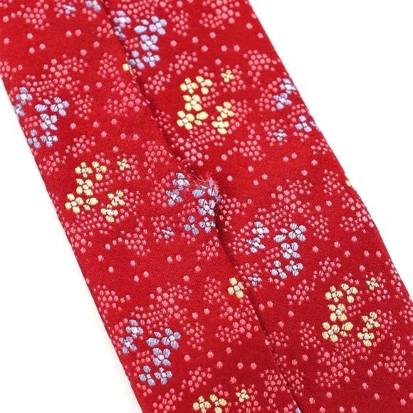 Charles Tyrwhitt Silk Neck Tie Red Floral Patern - Picture 6 of 6